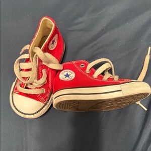 Converse Kids Red Canvas Sneakers